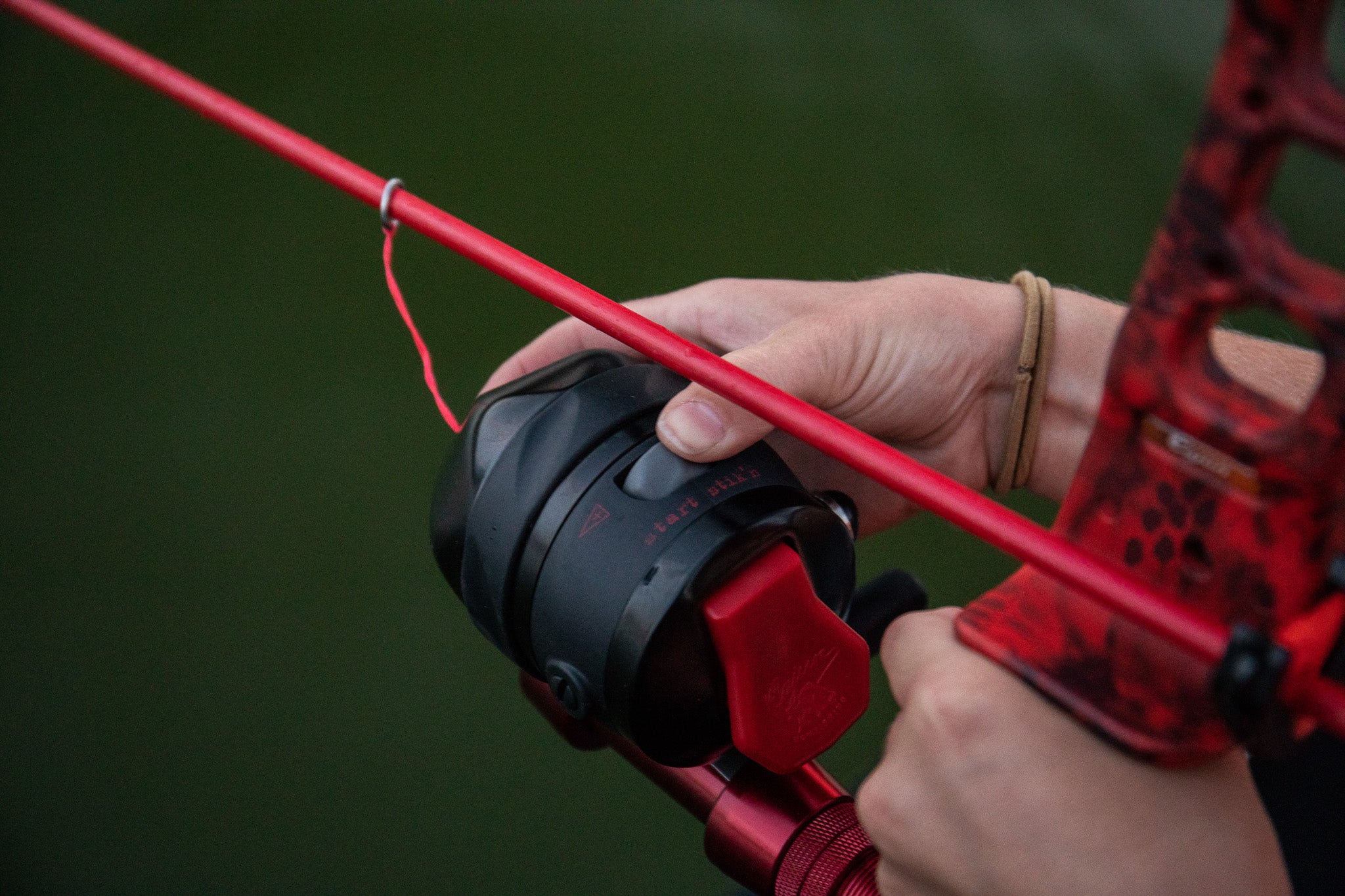 Archery Bow Fishing Reel Kit Bowfishing Reel with Bowfishing
