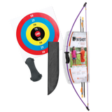 Bear Archery 1st Shot Youth Bow Set Includes Arrows, Armguard, and Arrow Quiver Recommended for Ages 4 to 7 – Flo Purple_1