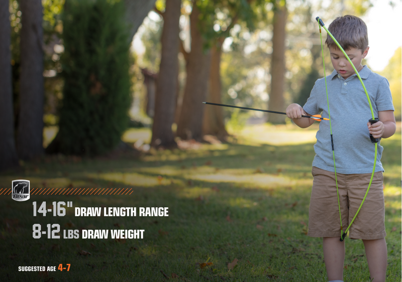 Bear Archery 1st Shot Youth Bow Set Includes Arrows, Armguard, and Arrow Quiver Recommended for Ages 4 to 7 – Flo Purple_3