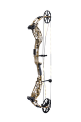 Angled view of the Bear Archery Adapt 2 bow only featuring its 31-inch axel-to-axel length.