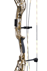 Close up of the Integrate Mounting System ® rest and picatinny sight mounting positions on the Bear Archery Adapt 2 bow-only.