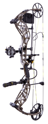 Bear Adapt 2 Plus RTH single cam compound bow in color Mossy Oak Bottomland. Created in collaboration with The Hunting Public.