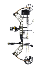 Side view showcasing Bear Adapt 2 Plus RTH single cam bow in color Throwback Green equipped with upgraded ready-to-hunt accessories from Trophy Ridge.