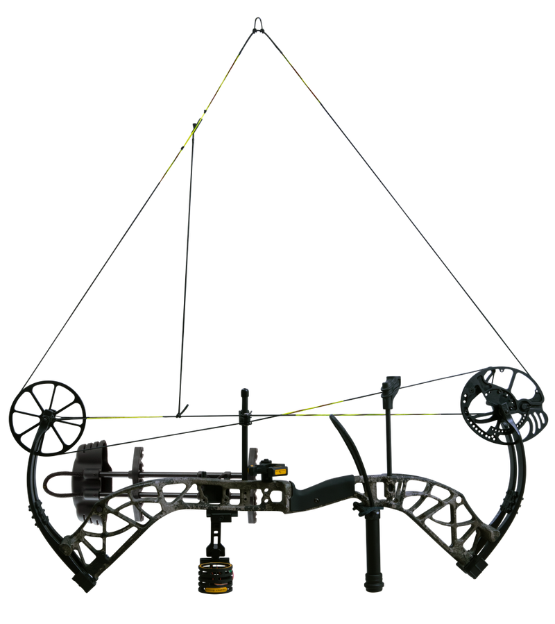 The Bear Adapt 2 RTH compound bow at full draw.