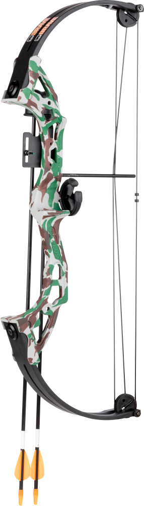 Bear Archery Brave Youth Bow Includes Whisker Biscuit, Arrows, Armguard, and Arrow Quiver Recommended for Ages 8 and Up – Camo_1