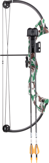 Bear Archery Brave Youth Bow Includes Whisker Biscuit, Arrows, Armguard, and Arrow Quiver Recommended for Ages 8 and Up – Camo_3