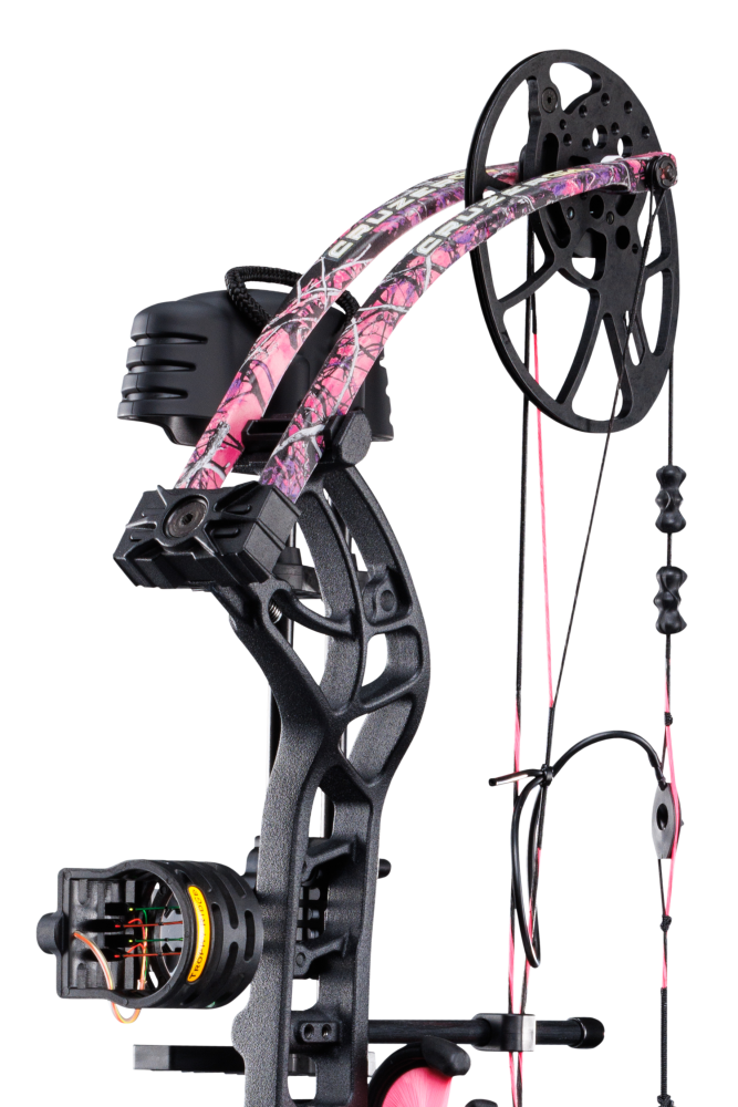 Includes V-Biscuit rest, premium 4 pin sight, 5 Spot arrow quiver, stabilizer, Radical peep sight, and wrist sling_6