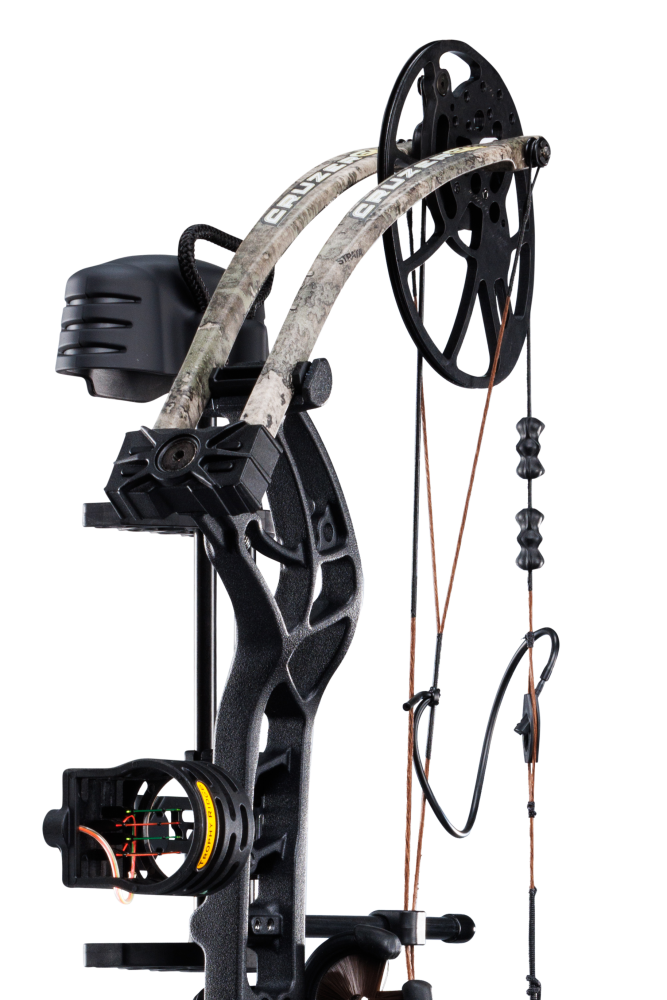 Includes V-Biscuit rest, premium 4 pin sight, 5 Spot arrow quiver, stabilizer, Radical peep sight, and wrist sling_6