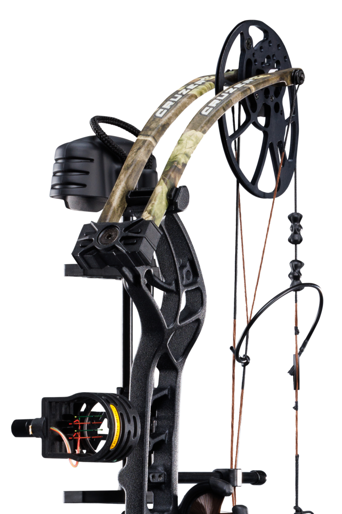 Includes V-Biscuit rest, premium 4 pin sight, 5 Spot arrow quiver, stabilizer, Radical peep sight, and wrist sling_6