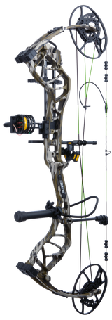 Side view showcasing Trophy Ridge’s ultimate ready-to-hunt package on Bear Archery's Gamekeeper RTH adjustable compound bow. 