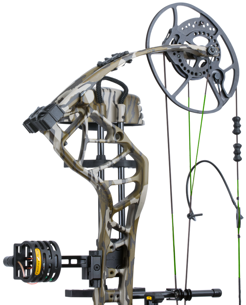 Includes IMS® V-Biscuit rest, Picatinny-mounted 4 pin sight, Mossy Oak ®Bottomlands 5 arrow quiver, stabilizer, peep sight, and wrist sling_6