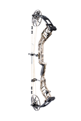 Bear Archery Legend 30 compound bow for hunting with a smooth hybrid cam system, offering adjustable draw length and weight for precision shooting in color Veil Whitetail.