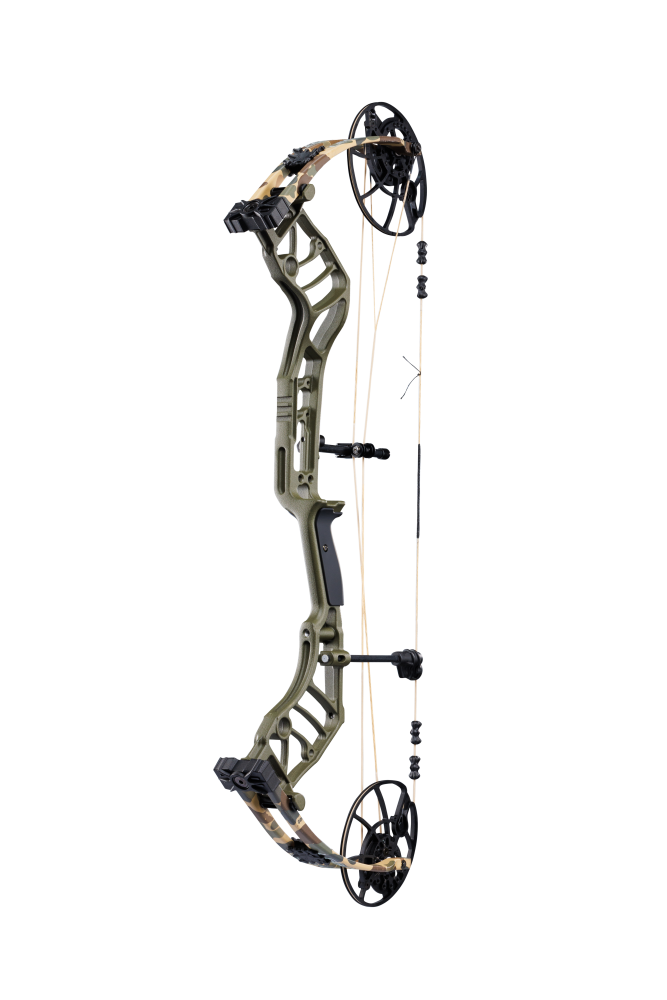 Bear Archery Legend 30 compound bow boasts a 30" ATA and forgiving 6.37" brace height.