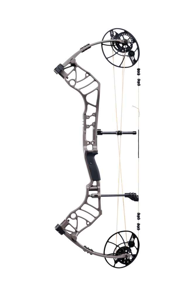 Bear Archery Legend 30 compound bow for hunting in color Stone with a stable 30-inch axle-to-axle length, smooth draw cycle, and optimized performance for bowhunters.