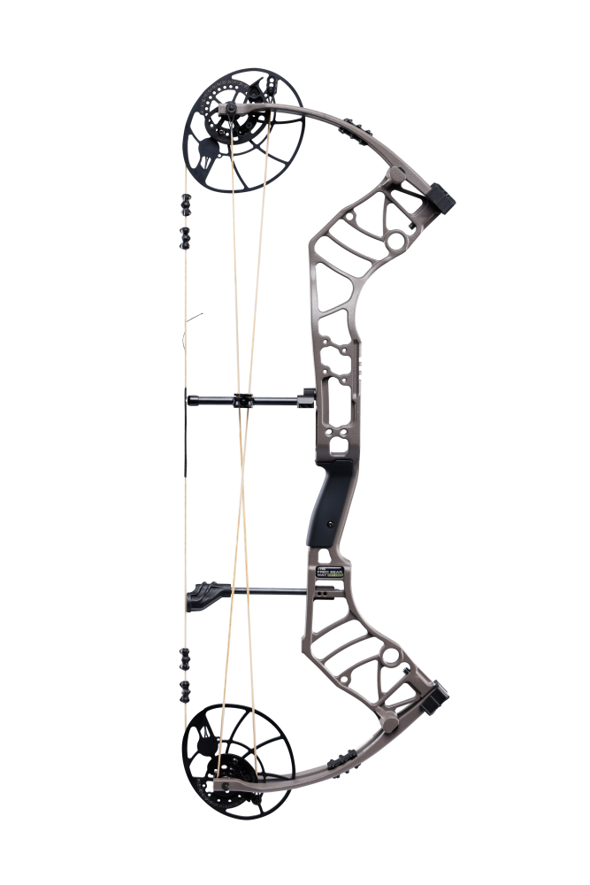 High-performance Bear Archery Legend 30 compound bow for hunting with an advanced hybrid limb system, designed for speed, power, and consistency.