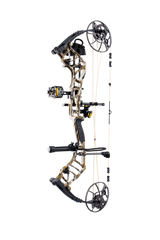 Bear Archery Legend 30 RTH compound bow for hunting with a smooth hybrid cam system, offering adjustable draw length and weight for precision shooting in color Mossy Oak Bottomland.