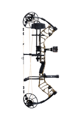 Bear Archery Legend 30 RTH comes Ready-to-Hunt with Trophy Ridge RTH Package featuring IMS® V-Biscuit rest, a Picatinny-mounted 4 pin sight, a 5 arrow quiver, a stabilizer, Radical peep sight, and wrist sling