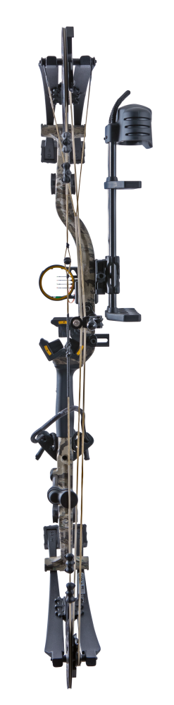 Bear Archery Legend 30 RTH hunting compound bow in color Veil Whitetail with a stable 30 RTH-inch axle-to-axle length, smooth draw cycle, and optimized performance for bowhunters.