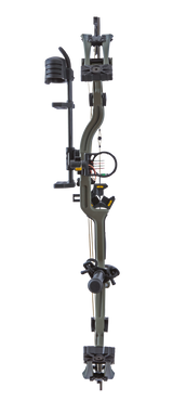 Bear Archery Legend 30 RTH compound bow for hunting with a smooth hybrid cam system, offering adjustable draw length and weight for precision shooting in color Olive.