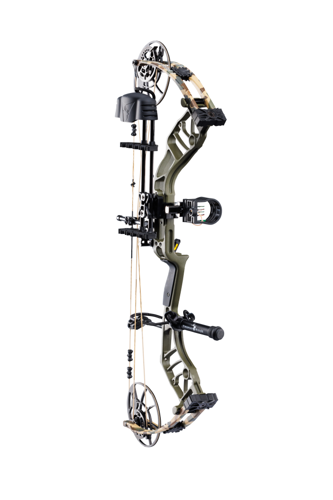 The Bear Archery Legend hunting compound bow delivers exceptional adjustability with draw lengths and an 85% let off.