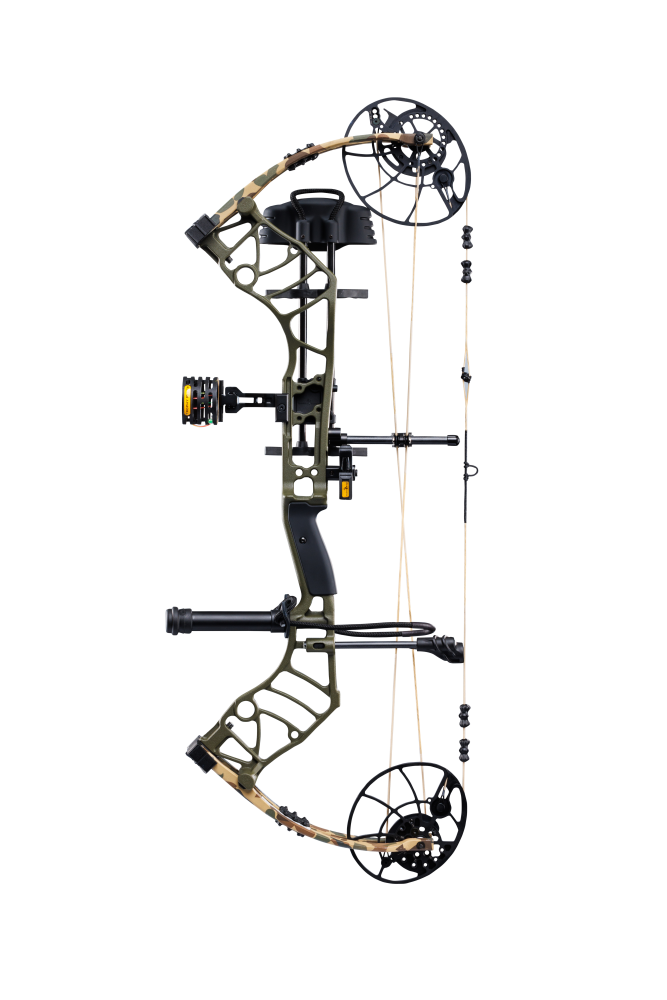 High-performance Bear Archery Legend 30 RTH compound bow for hunting with an advanced hybrid cam system.