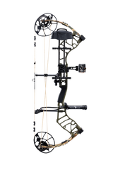 Bear Archery Legend 30 RTH comes Ready-to-Hunt with Trophy Ridge RTH Package featuring IMS® V-Biscuit rest, a Picatinny-mounted 4 pin sight, a 5 arrow quiver, a stabilizer, Radical peep sight, and wrist sling