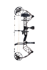 Bear Archery Legend 30 RTH compound bow for hunting comes Ready-to-Hunt with Trophy Ridge RTH Package featuring IMS® V-Biscuit rest, a Picatinny-mounted 4 pin sight, a 5 arrow quiver, a stabilizer, Radical peep sight, and wrist sling