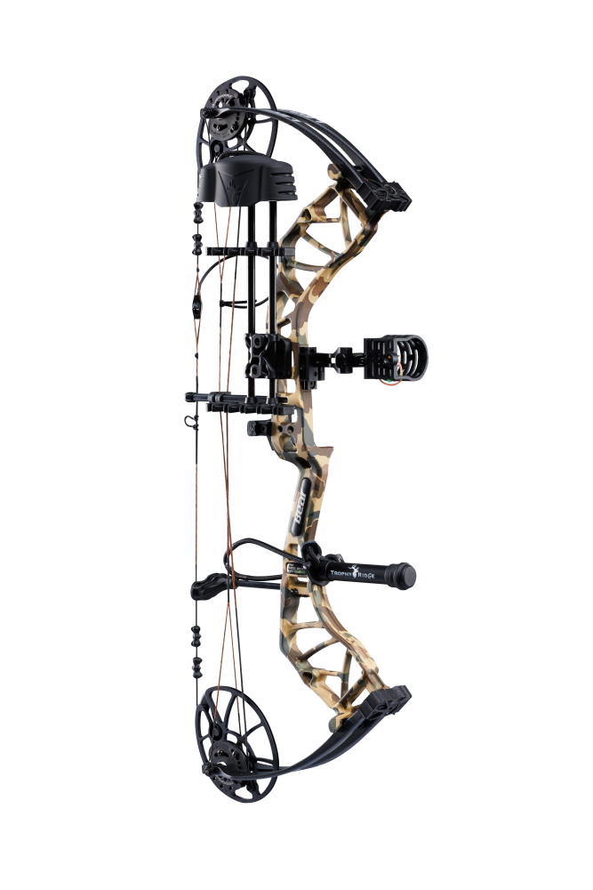 Includes IMS® V-Biscuit rest, Picatinny-mounted Fatal 4 sight, 5 Spot arrow quiver, Snubnose stabilizer, Radical peep sight, and wrist sling_5