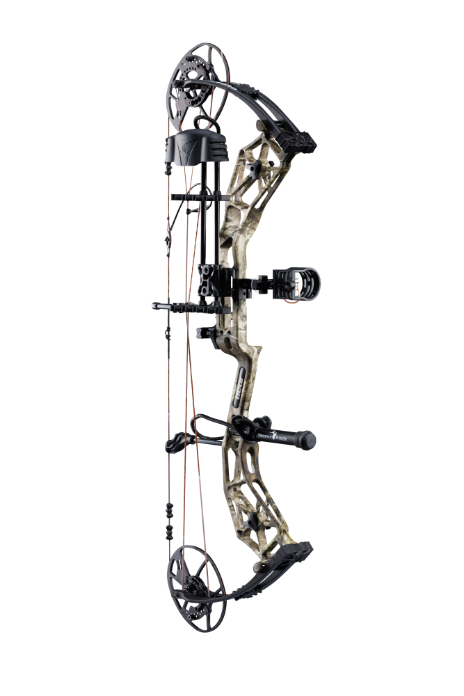 Bear Archery Paradigm hunting bow in color Veil Whitetail. The Paradigm is a long draw compound bow.