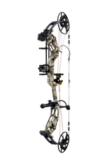 Side view showcasing Bear Archery Paradigm hunting bow in color Veil Whitetail. Compound bow with long draw length.