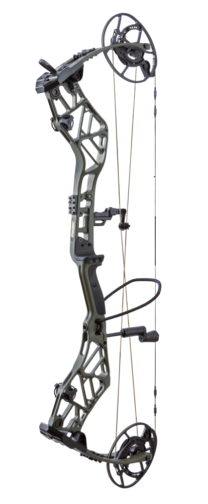 The Persist 33 compound bow effortlessly achieves speeds of up to 340 feet per second.