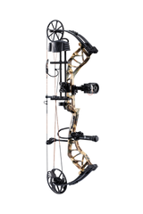 Side view of Bear Species XT single cam bow equipped with top-of-the-line Ready-to-Hunt package from Trophy Ridge.