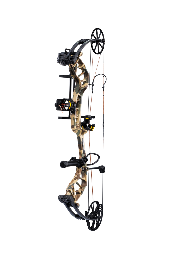 The Bear Archery Species XT single cam compound bow features an adjustable draw length range of 23.5 to 30.5 inches and draw weight options from 45-60 to 55-70 pounds.