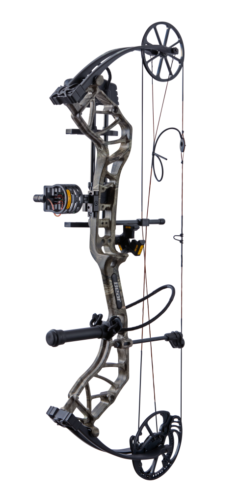 The Bear Archery Species XT single cam compound bow features an adjustable draw length range of 23.5 to 30.5 inches and draw weight options from 45-60 to 55-70 pounds.