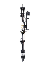 The Bear Archery Species XT single cam compound bow features an adjustable draw length range of 23.5 to 30.5 inches and draw weight options from 45-60 to 55-70 pounds.