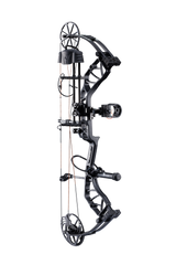 Side view of Bear Species XT single cam bow equipped with top-of-the-line Ready-to-Hunt package from Trophy Ridge.