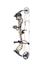 Side view of the Bear Species XT RTH single cam compound bow highlighting its single cam drawing system.