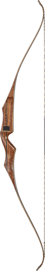 Bear Archery Super Kodiak 60" Recurve Bow - Black/Brown Maple Finish - 40-50 LB Draw Available - Right and Left Hand Models Available_1